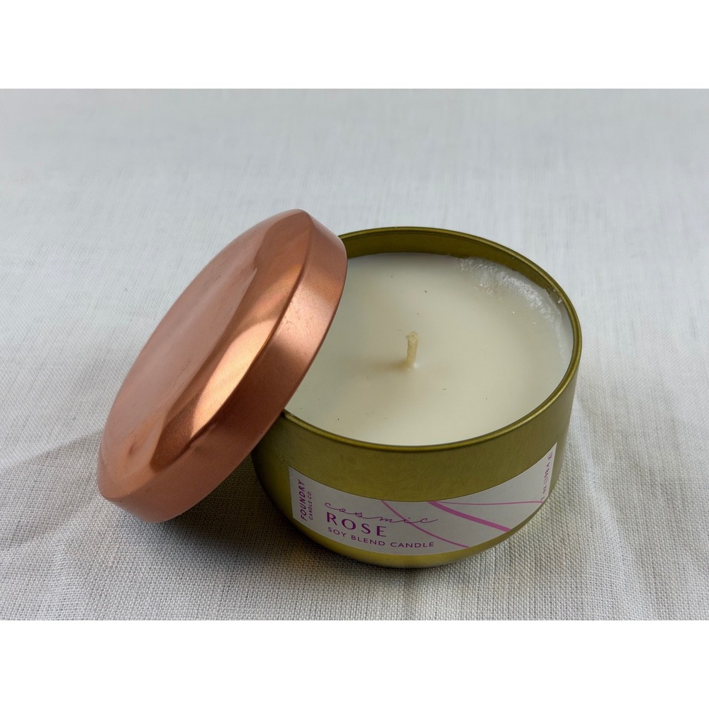 NEW Foundry Candle Cosmic Rose Soy 7oz Tin Copper Lid Paddywax Holiday XMAS Gift